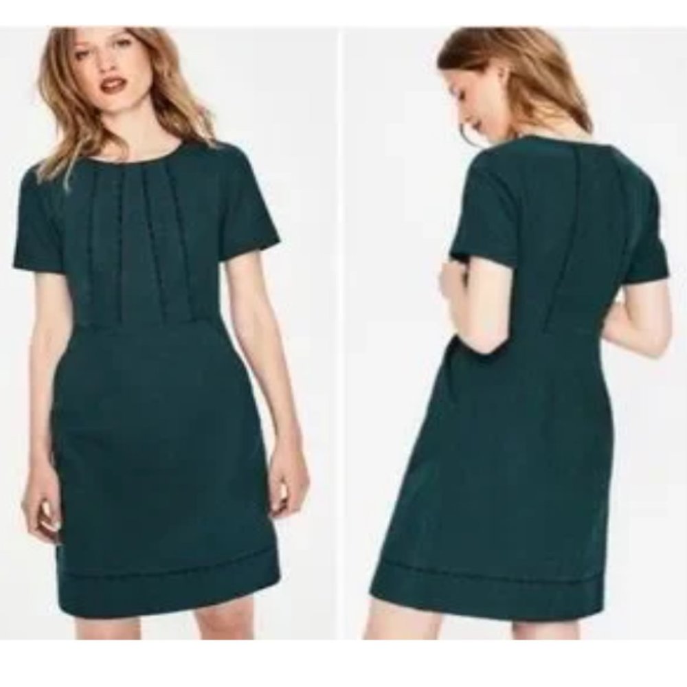 Boden Scallop Jane Textured Dress - Picture 2 of 9